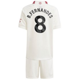 Manchester United B. Fernandes 8 Børn Tredjesæt 2023-24 Kortærmet(+ Korte bukser)